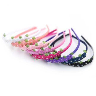 Pure Sweetness Beaded Flower Satin Headband