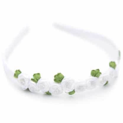 Lot De 4 Bandeaux Pour Filles Occasion - Modèles Perles, Nœud Noir, Fleurs Bleues