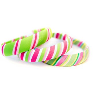 grosgrain ribbon pink green wide wrapped headband