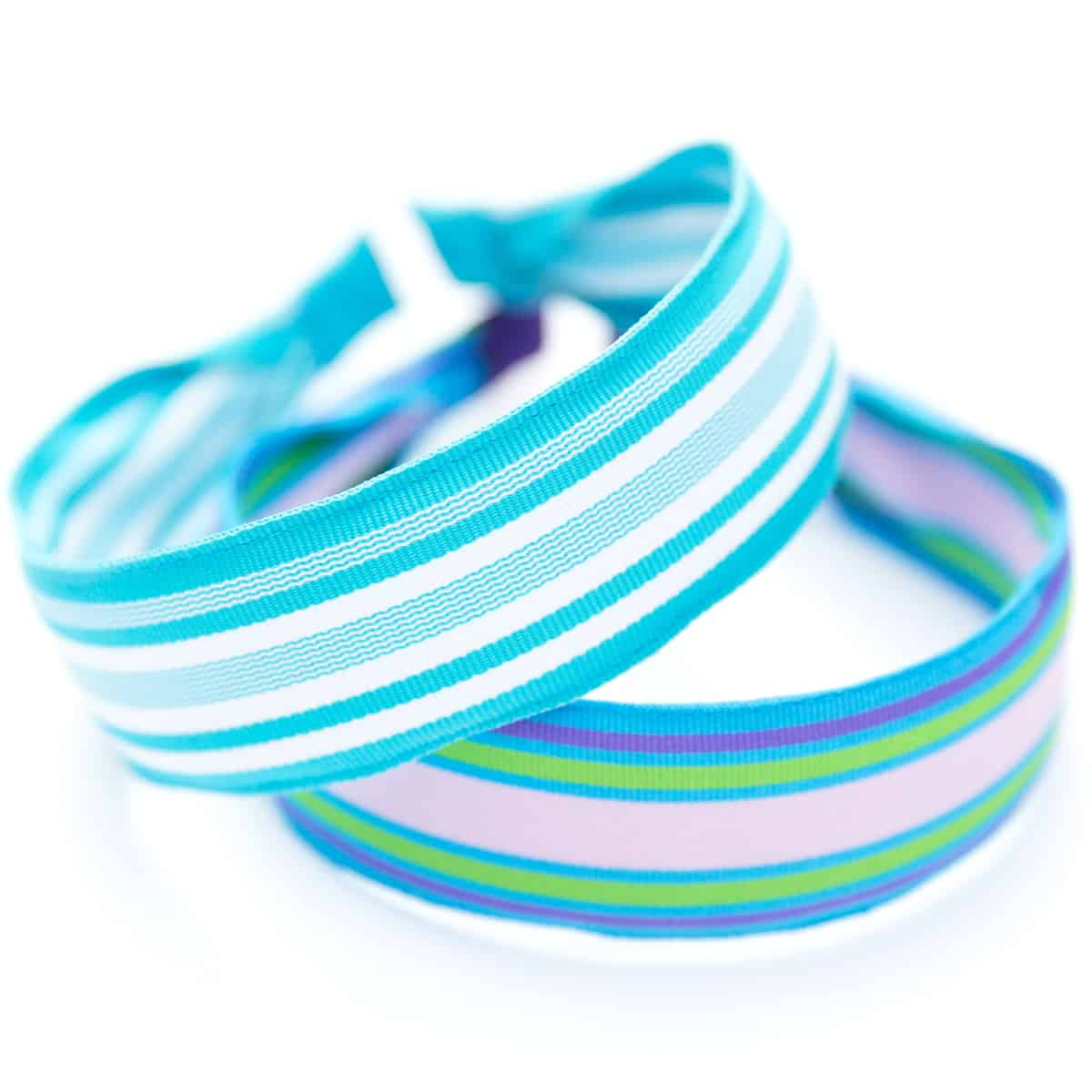 Ocean Blue Collection Wide Striped Headband - Bows Etc.
