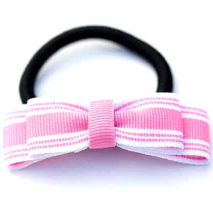 Pink and White Ribbon Collection Striped Pony-O