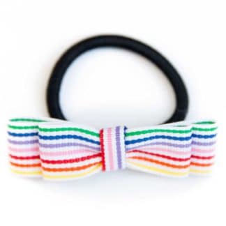 Rainbow Ribbon Grosgrain Pony-O Ponytail Holder Classic Style