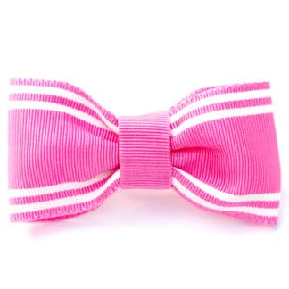 grosgrain ribbon hair bow hair bow pink white stripes striped